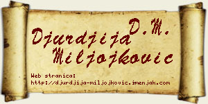 Đurđija Miljojković vizit kartica